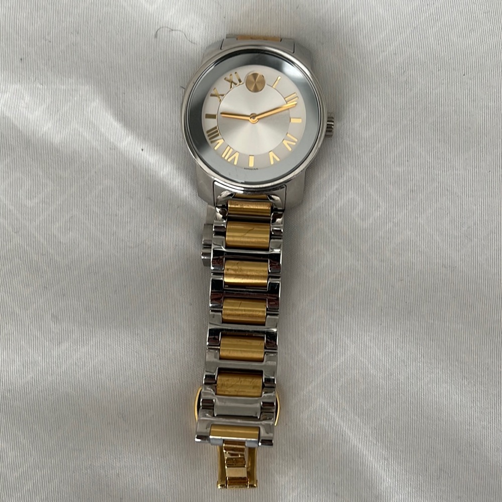Silver and gold Movado watch for sale